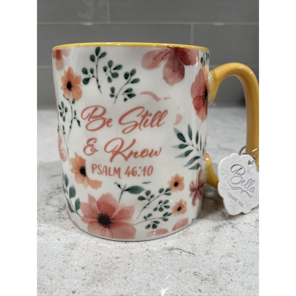 BE STILL AND KNOW Psalm 46:10 by 10 Strawberry Street Mug Bella Bible Verse Gift